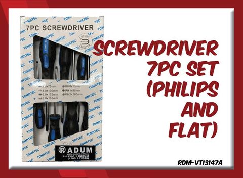 Screwdriver 7pc Set (Philips and Flat)