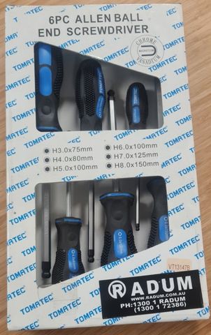 Screwdriver 6pc Set (Allen Ball End)