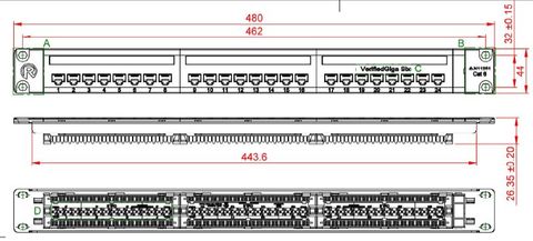 Cat6 24Port Patch Panel Radum