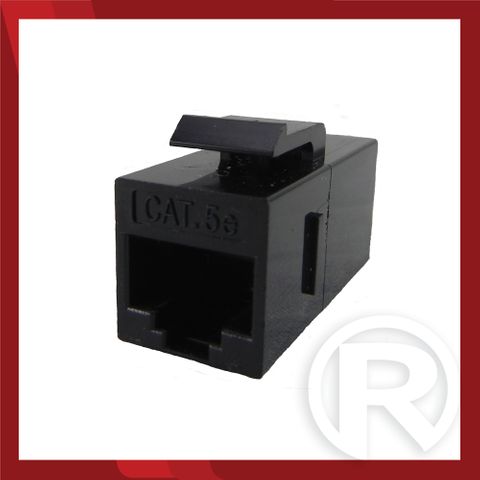 RJ45 Cat5E Keystone Joiner Black