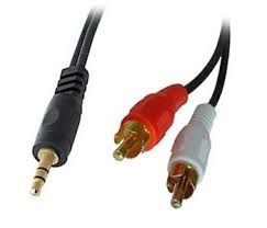 2.0m  3.5mm Stereo To 2 RCA