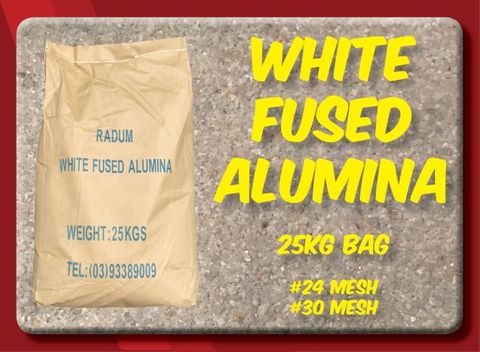 25kg White Fused Alumina #24 Mesh