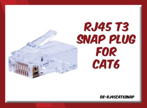 T3 Snap CAT6 Solid/Stranded RJ45 Plug