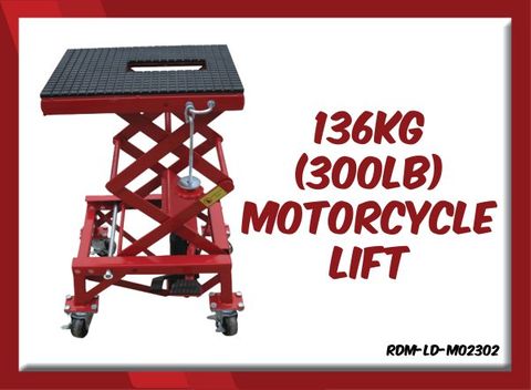 136kg (300lb)  Motorcycle Lift