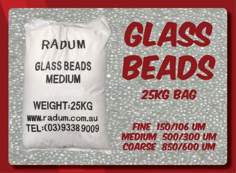 25kg Glass Beads - Fine 150/106um
