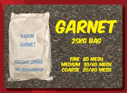 25kg Garnet Grit - Fine 80 Mesh