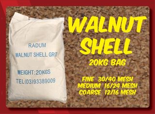 20kg Walnut Shell - Coarse 12/16 Mesh