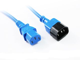 1m Blue IEC-M to IEC-F Cable
