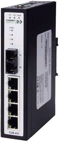 Ind POE Switch 4 x 10/100TX PoE + 1xMMSC