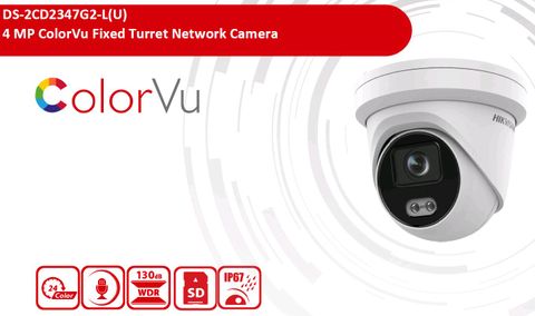 Hikvision 4MP Turret 2.8mm G2 ColorVu IP