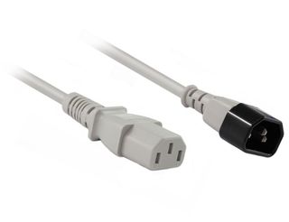 1m Grey IEC C13 - C14 Power Lead