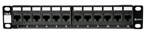 10" 12 Port Cat6 Patch Panel for Mini Ca