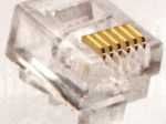 6x6 RJ12 Flat Stranded Plug