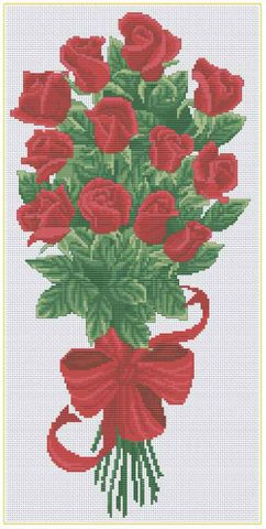 Complete Cross Stitch Kit - Red Roses