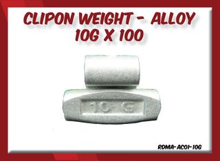 10g x 100 Clipon Weight Alloy