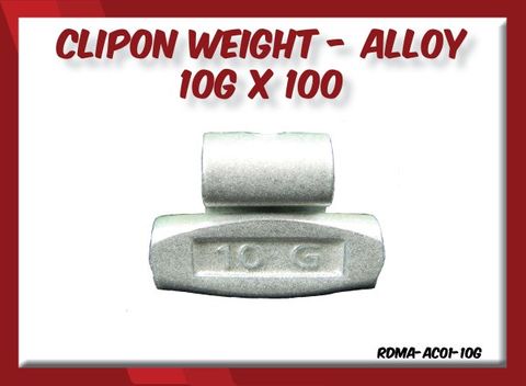 10g x 100 Clipon Weight Alloy