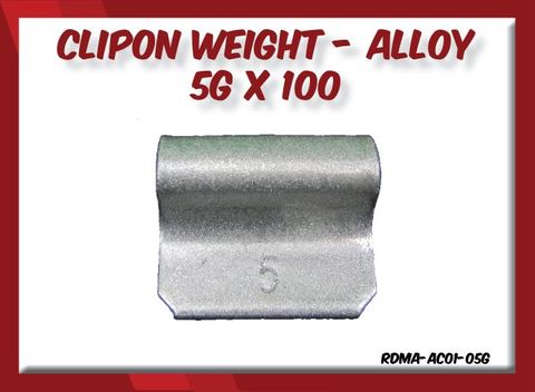 5g x 100 Clipon Weight Alloy
