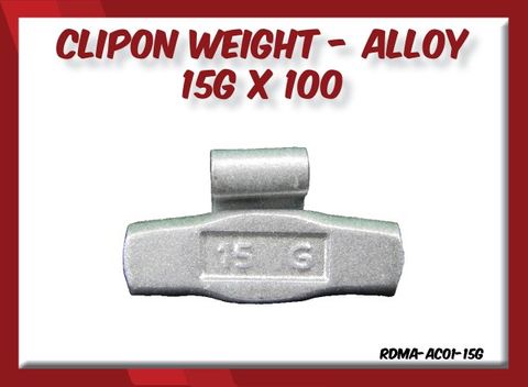 15g x 100 Clipon Weight Alloy