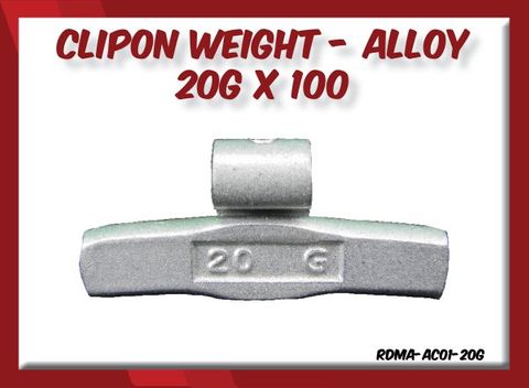 20g x 100 Clipon Weight Alloy