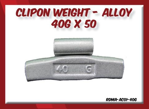 40g x 50 Clipon Weight Alloy