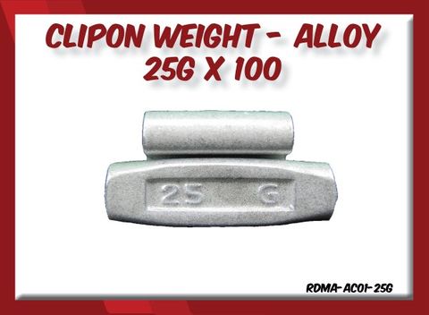 25g x 100 Clipon Weight Alloy