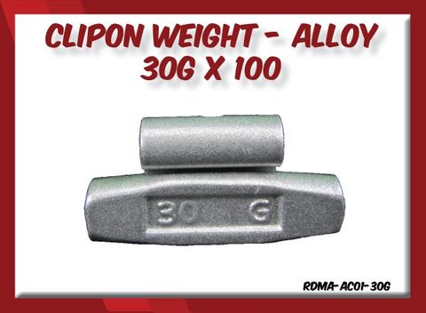 30g x 100 Clipon Weight Alloy