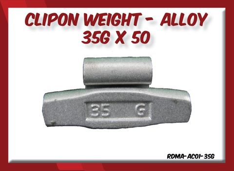 35g x 50 Clipon Weight Alloy