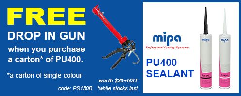 Free Drop in Gun when you purchase a carton of Mipa PU400