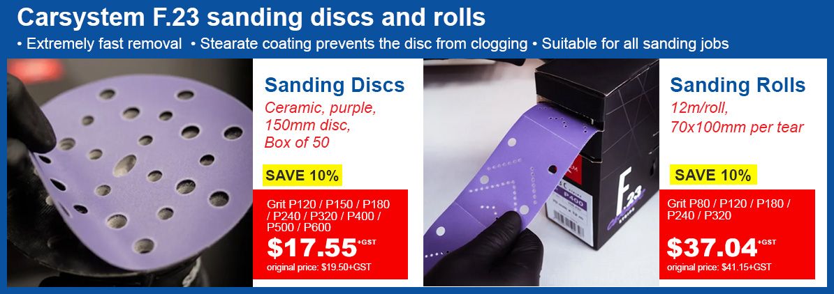 Carsystem F.23 Sanding Discs and Rolls