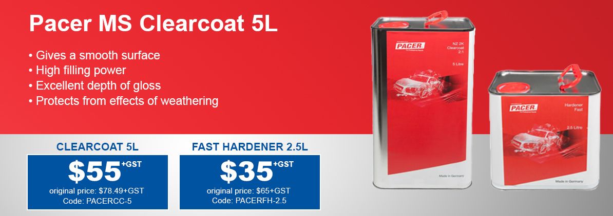 Pacer MS Clearcoat and Pacer Fast Hardener on special