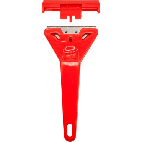 RED PLASTIC SCRAPER 4”