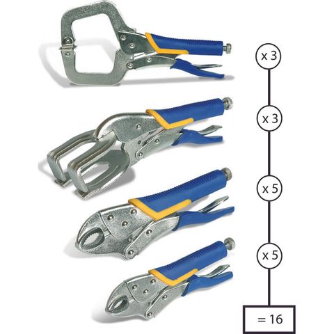 16PC CAR BODY LOCKING PLIERS