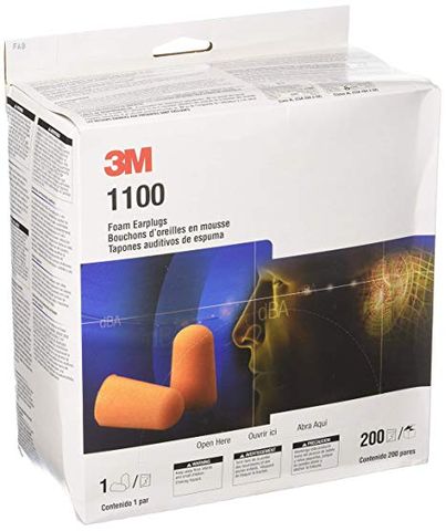 3M 1100 EAR PLUGS ORANGE UNCORDED (BOX 200)