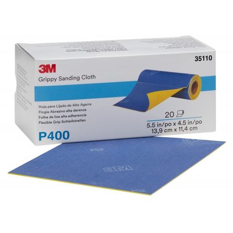 3M GRIPPY SANDING CLOTH 140MMX 114MM (20)