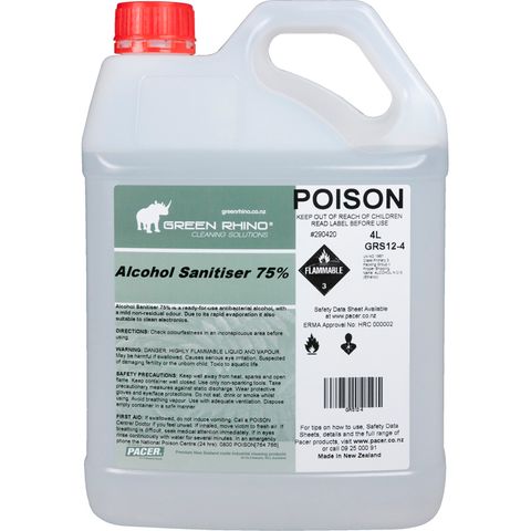 GREEN RHINO® ALCOHOL SANITISER 75%