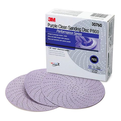 3M 30760 HOOKIT PURPLE CLEANING SANDING DISCS 150MM (BOX 50)