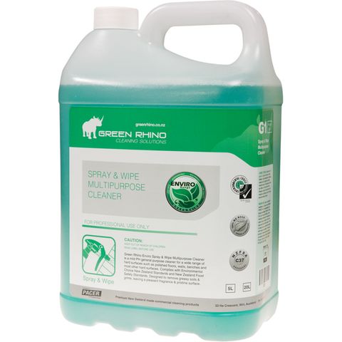 GREEN RHINO® ENVIRO SPRAY & WIPE MULTIPURPOSE CLEANER G1