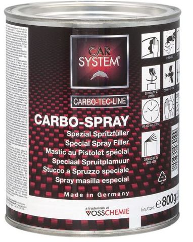 CARBO SPRAY TRANSPARENT POLYESTER CARBON PUTTY 800GM