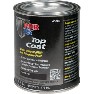 POR-15 TOP COAT GLOSS BLACK - PINT (473ML)