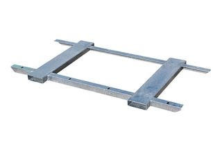 Steel frame with forklift points