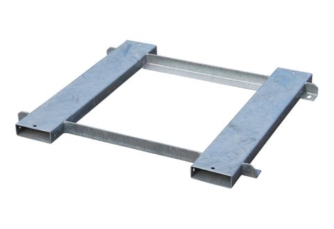 Steel frame with forklift points