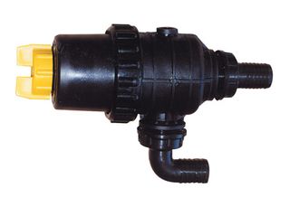 Suction filter with shut off valve