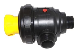 Suction filter with shut off valve