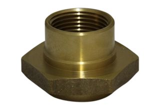 Swivel end brass nut for hose reel