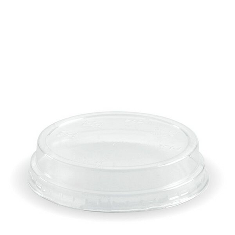 Biopak Dome Lid no hole suit Sauce Cup & Cold Cup Clear 60-280ml Slv 50