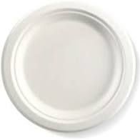 Biopak Plate 9" Round White Slv 125