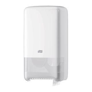 Tork T6 Twin Mid Size Toilet Roll Dispenser White