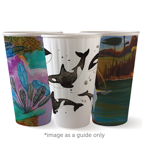 Biopak Double Wall Hot Cup Art Series 16oz Slv 40