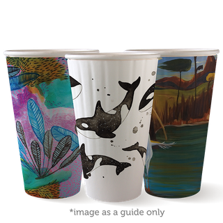 Biopak Double Wall Hot Cup Art Series 16oz Slv 40