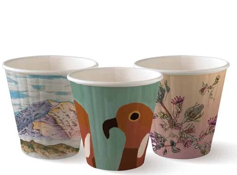 Biopak Double Wall Hot Cup Art Series 8oz SQUAT Slv 50